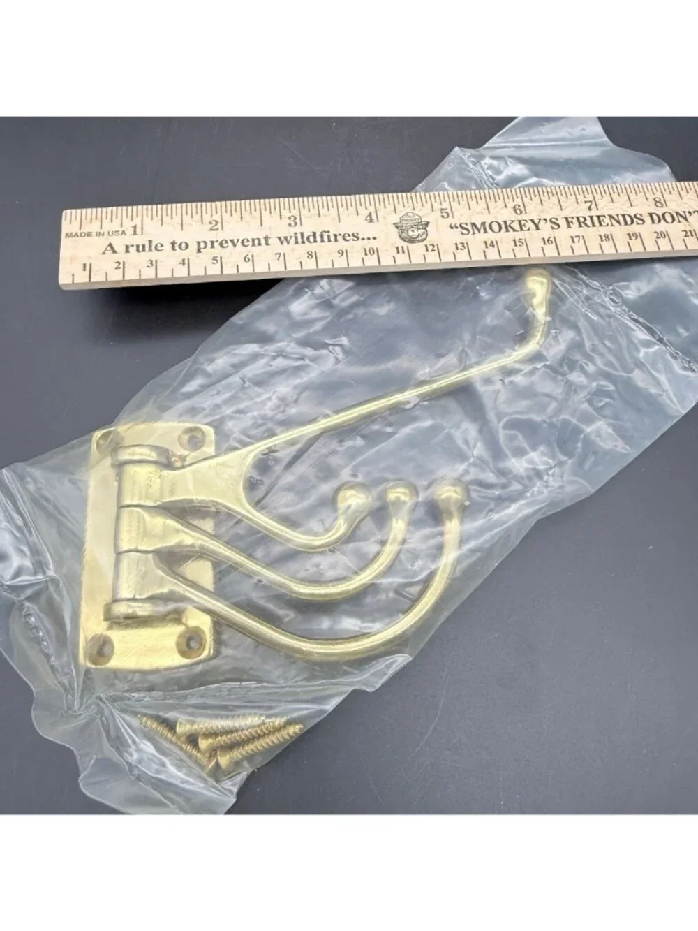 Vtg Compass Rose Collection Solid Brass 4 Arm Folding Navy Coat Hook New NOS